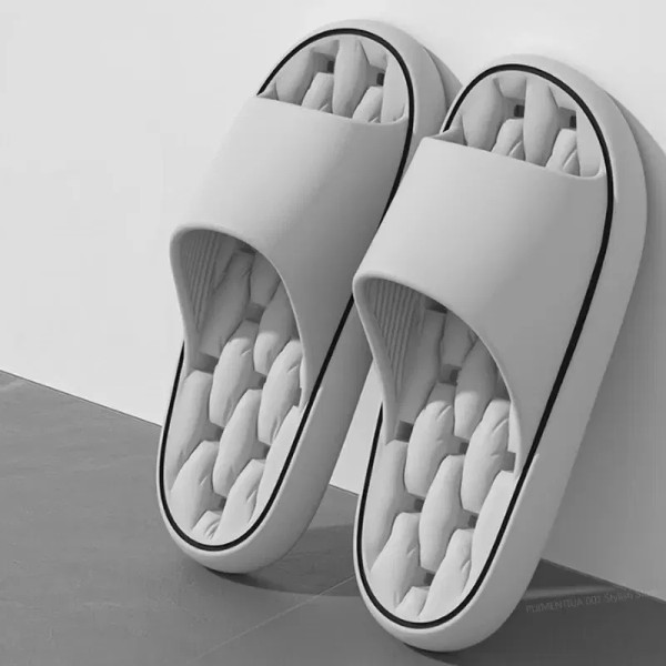 Color: black, Shoe Size: 44 - Bathroom House Slippers Leaking Quick-Drying Shower Slipper Light Wei F640-12000038180228947