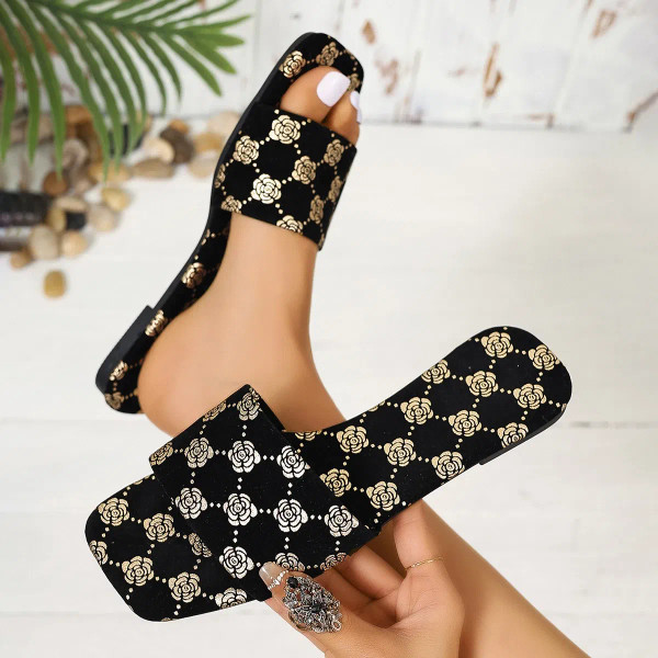 Color: Silver, Shoe Size: 42 - Women Slippers 2024 New Summer Sandals Slide Platform Casual Open-to F640-12000038768295703