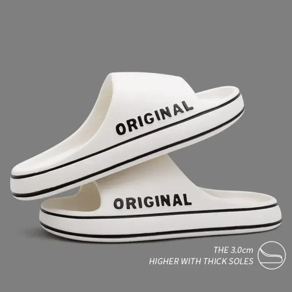Shoe Size: 40-41, Color: black - Feslishoet Women Letter Slippers Beach Slides Solid Color Mens Thi F640-12000044699590193
