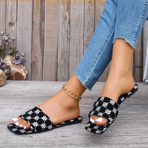 Color: Silver, Shoe Size: 41 - Women Slippers 2024 New Summer Sandals Slide Platform Casual Open-to F640-12000038768295702