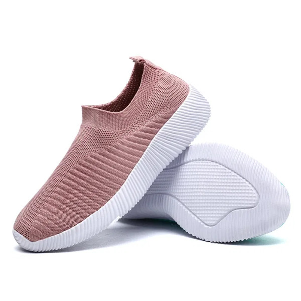 Shoe Size: 39, Color: GRAY - Women Vulcanized Shoes High Quality Women Sneakers Slip On Flats Shoes F640-12000039267833145