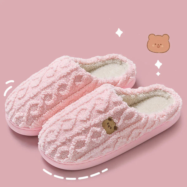 Color: Olivine, Shoe Size: 42-43, Ships From: CHINA - Asgard Women Winter Fur Slippers Indoor Fluff F640-12000043987481566