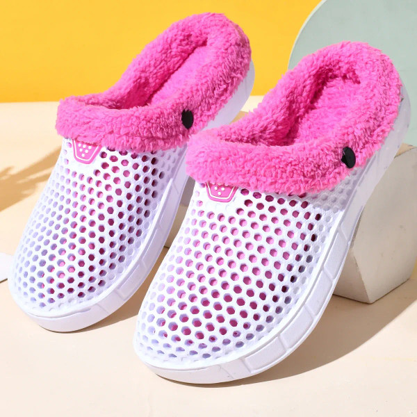 Color: black, Shoe Size: 37 - Couple Style Men's and Women's Cotton Slippers Winter Warm Plus Velve F640-12000043895941187
