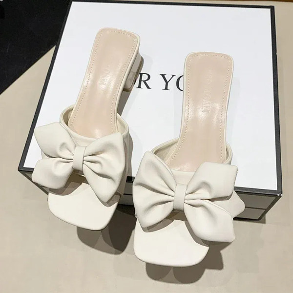 Color: Light Blue, Shoe Size: 38 - Large Size Women's Shoes 35-42 Summer Outer Wear Flat Slippers W F640-12000028170137222