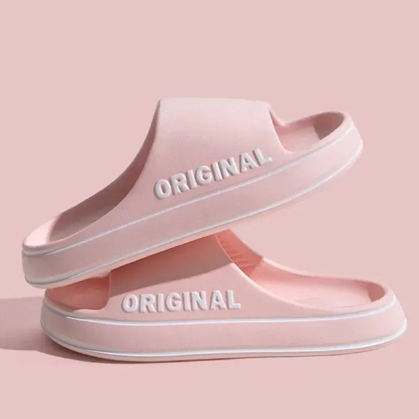Shoe Size: 44-45, Color: Straw - Feslishoet Women Letter Slippers Beach Slides Solid Color Mens Thi F640-12000044699590210