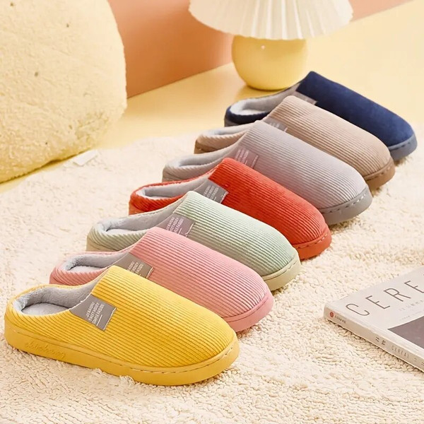 Shoe Size: 36, Color: Yellow - Women's Men's Thick Soft Bottom Home Slippers Household Plush Slippe F640-12000035116012760