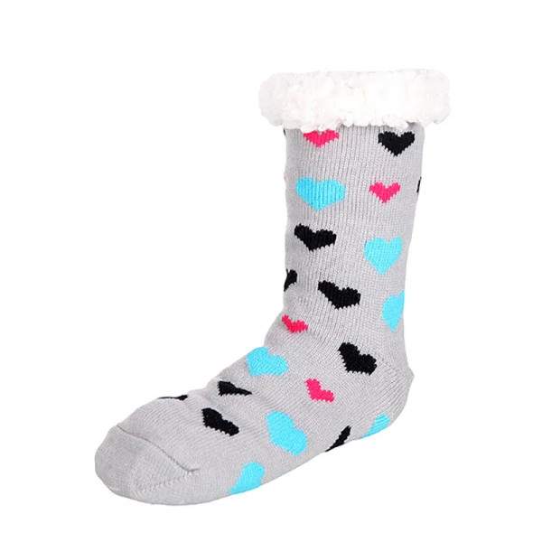 Color: DEEP BLUE, Shoe Size: 40 - Glglgege twist stripes Winter Women Socks Women Non-slip Adult Fl F640-10000015394608054