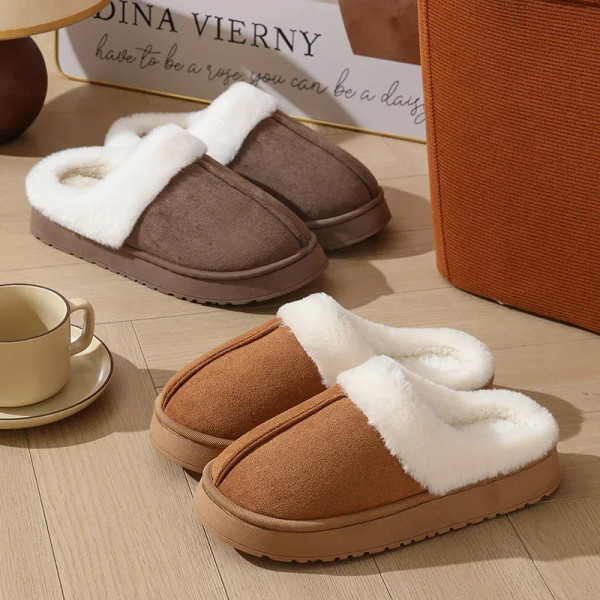 Color: Straw, Shoe Size: 38-39, Ships From: CHINA - Gacimy Warm Fur Plush Slippers For Women Fashio F640-12000044053689145