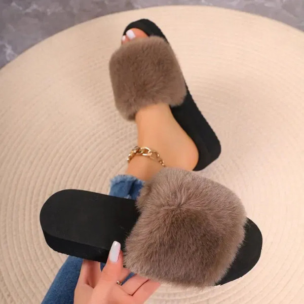 Shoe Size: 41, Color: Dark Grey - 2024 Summer New Comfort Platform Women Slipper Women's Fashion Tr F640-12000041883631974