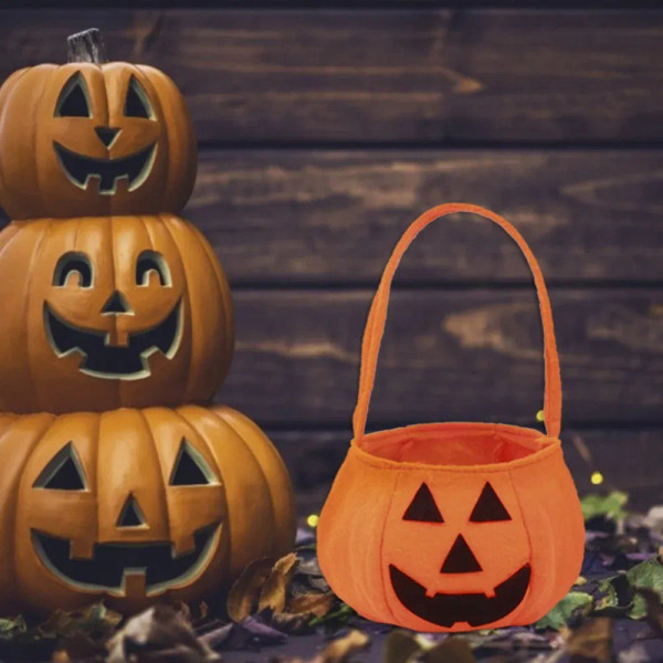 Ships From: CHINA - Cute Halloween Candy Bag Decorative Portable Handle Pumpkin Bag Kindergarten Ca F640-12000030303708183