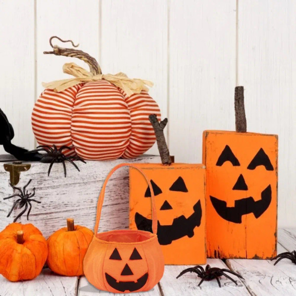 Ships From: CHINA - Cute Halloween Candy Bag Decorative Portable Handle Pumpkin Bag Kindergarten Ca F640-12000030303708183
