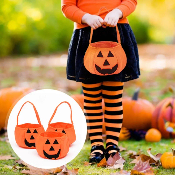 Ships From: CHINA - Cute Halloween Candy Bag Decorative Portable Handle Pumpkin Bag Kindergarten Ca F640-12000030303708183
