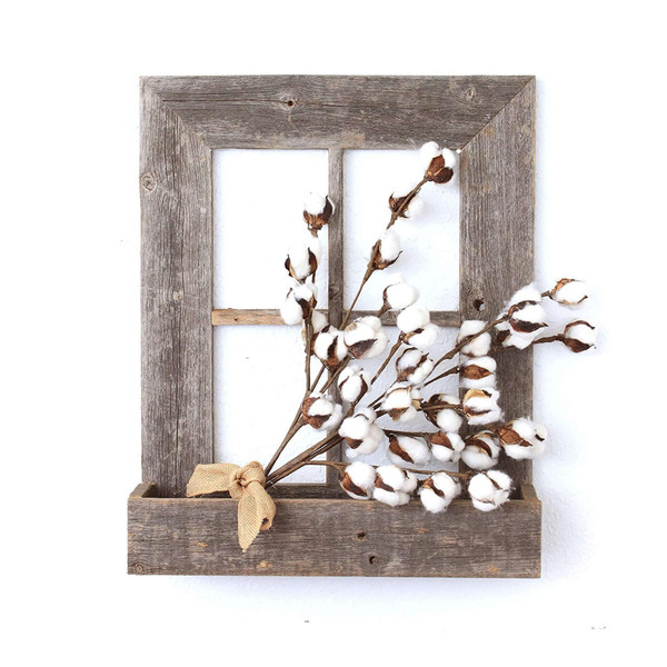 22X18 Rustic Weatered Grey Window Frame With Planter N270-380266