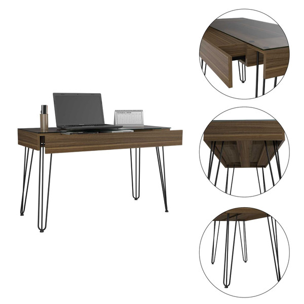47" Brown and Black Computer Desk N270-403801