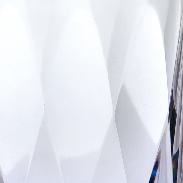 Set of Four Clear and Rainbow Geometric Acrylic Stemmed All Purpose Wine Glasses N270-521117