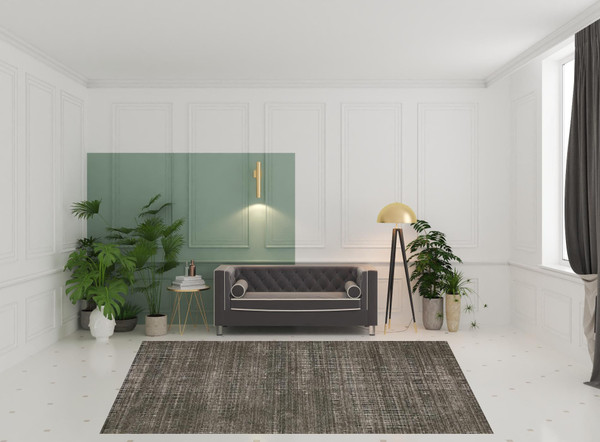 8' X 11' Charcoal Grey Grey Ivory Tan And Brown Abstract Power Loom Stain Resistant Area Rug N270-509539