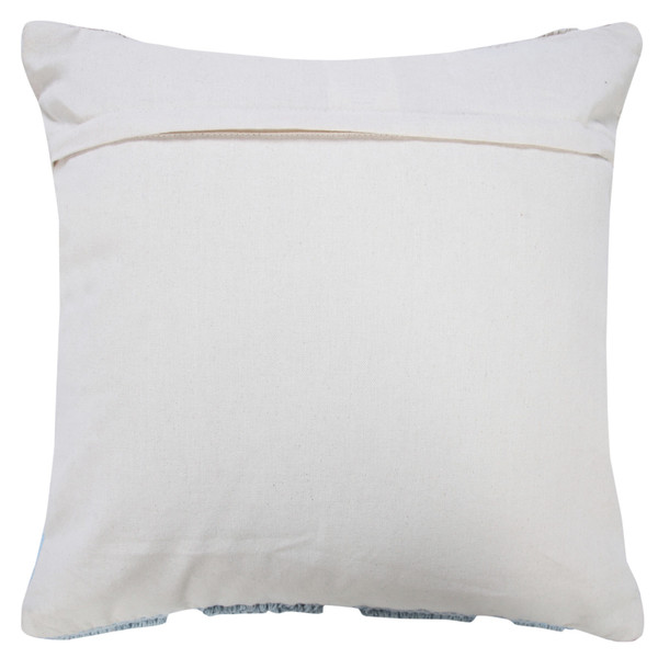 20" X 20" Heathered Gray And Off-White 100% Cotton Geometric Zippered Pillow N270-516901
