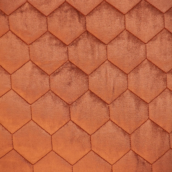 Burnt Orange Tufted Velvet Quilted Throw Pillow N270-402878