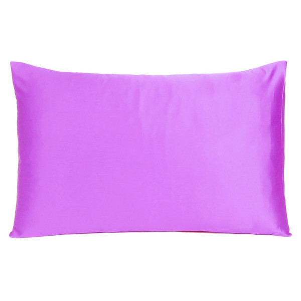 Violet Dreamy Set Of 2 Silky Satin Queen Pillowcases N270-387895