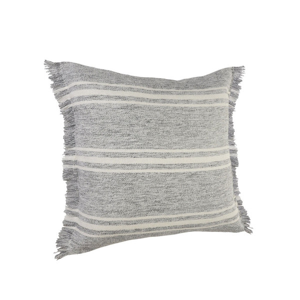 24" X 24" Gray Zippered Geometric Indoor Outdoor Throw Pillow N270-517791