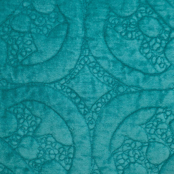 20" Aqua Cotton Blend Throw Pillow N270-402844