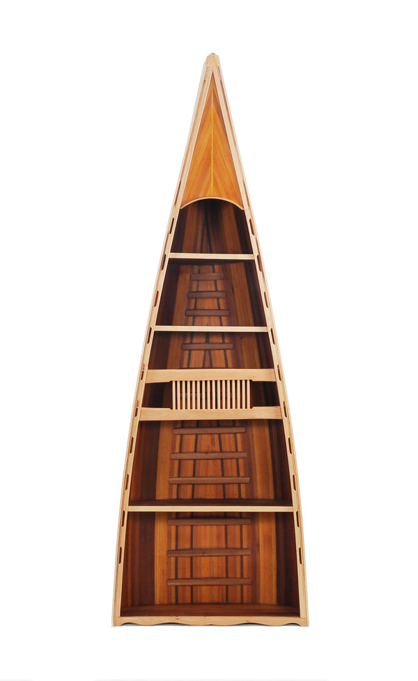 21" Wood Brown Solid Wood Six Tier Boat Bookcase N270-364286