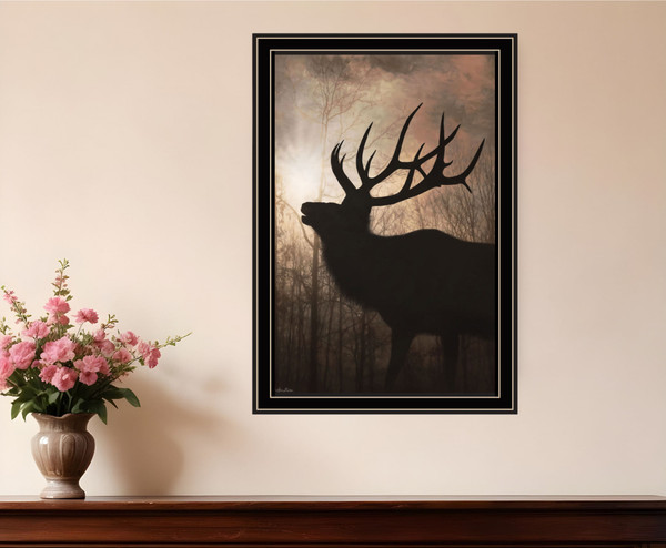 Elk Sunrise Black Framed Print Wall Art N270-530018