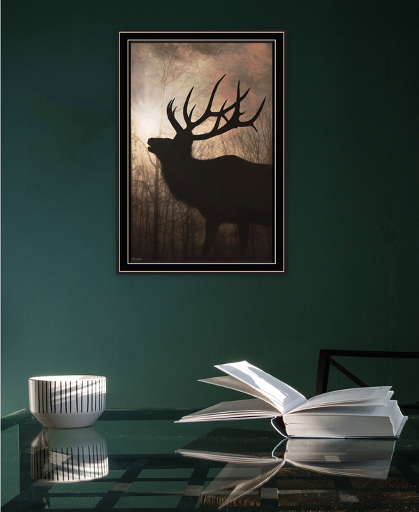 Elk Sunrise Black Framed Print Wall Art N270-530018