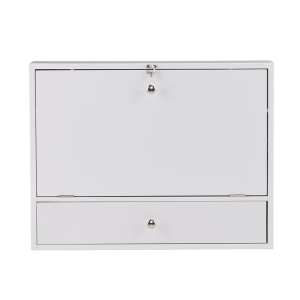 26" White Wall Mounted Floating Desk N270-402014