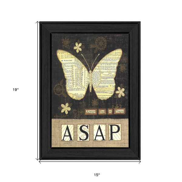 Always Say a Prayer Black Framed Print Wall Art N270-404280