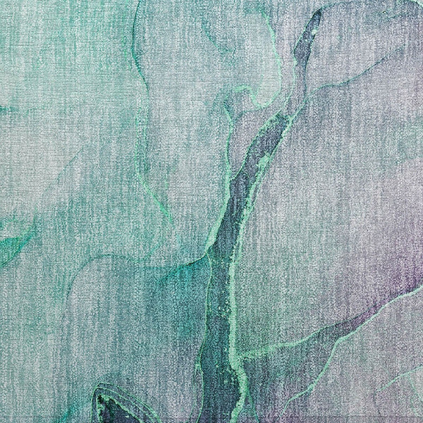 2' X 3' Green Abstract Washable Non Skid Indoor Outdoor Area Rug N270-559784