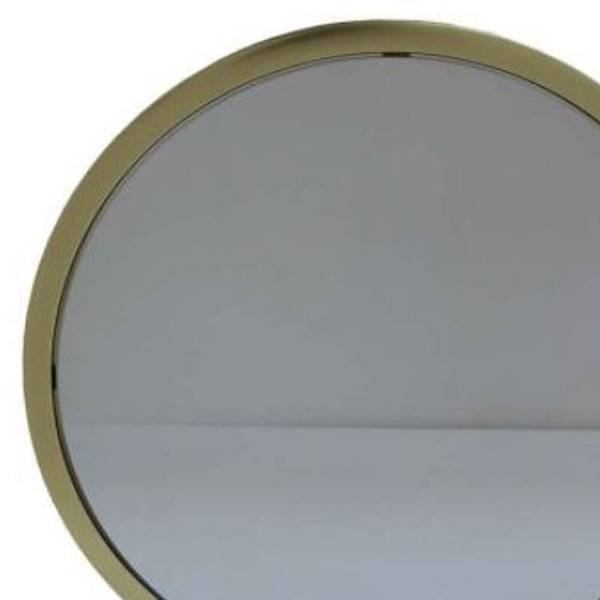 19" Faux Fur, Mirror, Pink & Gold Finish Round Makeup Shaving Tabletop Mirror N270-485939