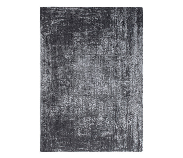 5' Black and Gray Round Chevron Non Skid Area Rug N270-548426