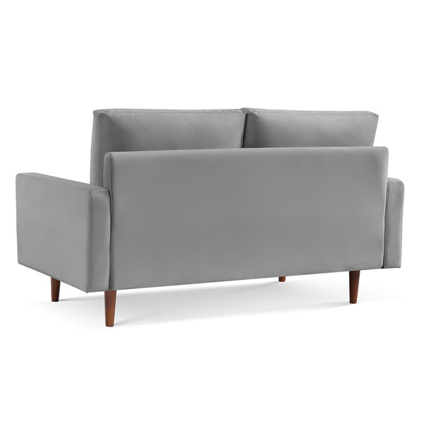 69" Gray Velvet Sofa With Dark Brown Legs N270-543715