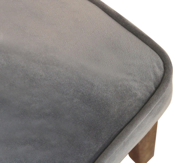 Set of Two Gray And Brown Upholstered Velvet Dining Parsons Chairs N270-488817