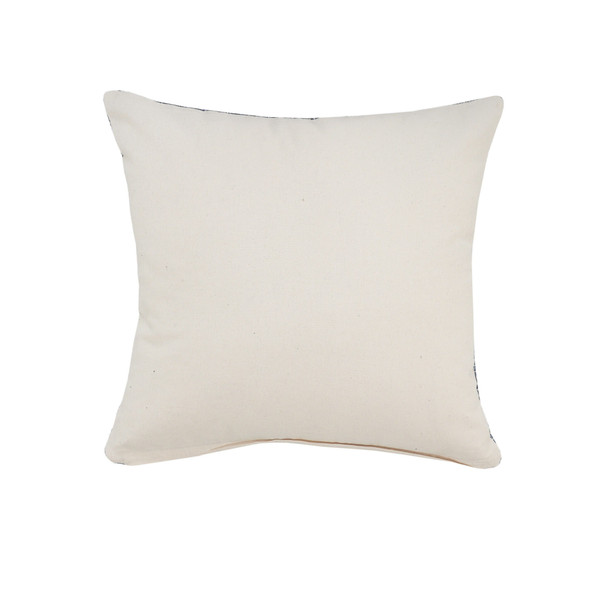 20" X 20" Blue 100% Cotton Geometric Zippered Pillow N270-516884