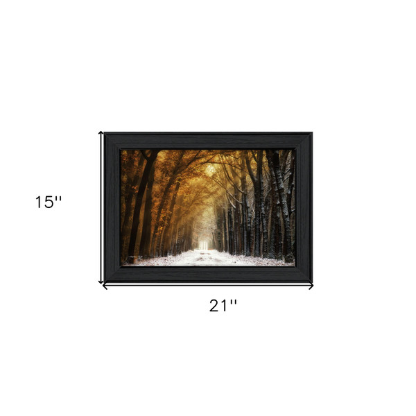 Autumn to Winter Black Framed Print Wall Art N270-405476