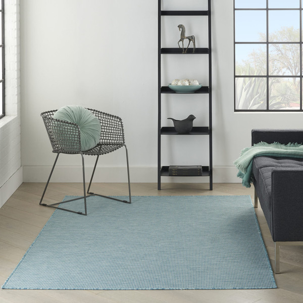 4' X 6' Aqua Power Loom Area Rug N270-522442