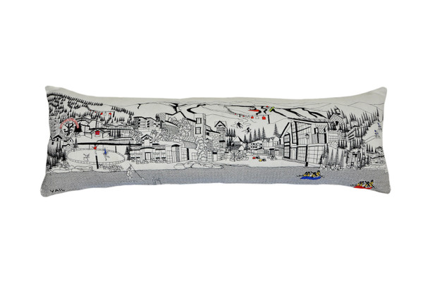 46" White Vail Daylight Skyline Lumbar Decorative Pillow N270-482473