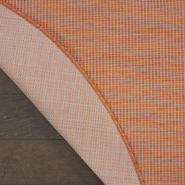 6' Rust Round Power Loom Area Rug N270-522587
