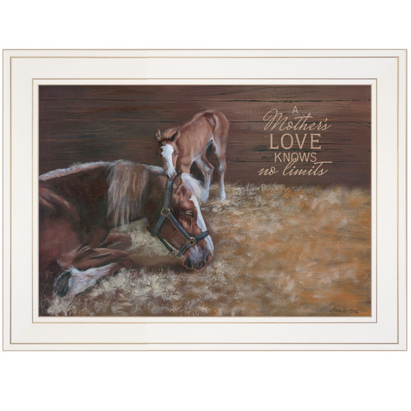 A Mother Love Horses 1 White Framed Print Wall Art N270-404730