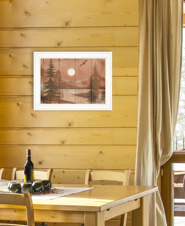 Full Moon II White Framed Print Wall Art N270-406849