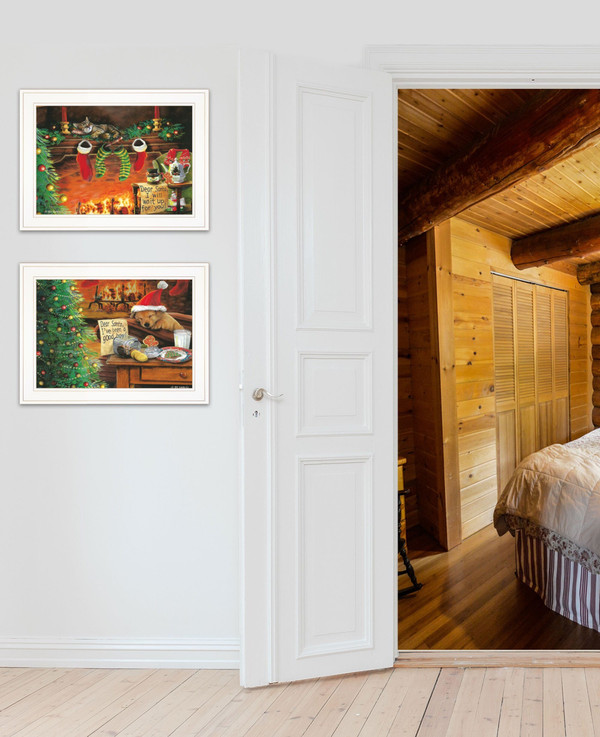 Set Of Two Ive Been A Good Boy 1 White Framed Print Wall Art N270-407203