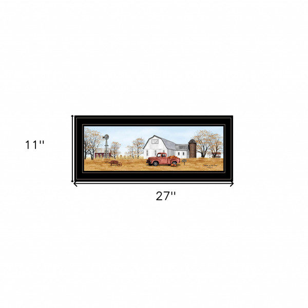 Autumn On Farm 2 Black Framed Print Wall Art N270-404562