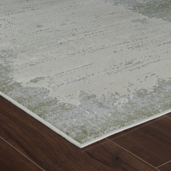 4' X 6' Beige and Green Abstract Distressed Area Rug N270-558848