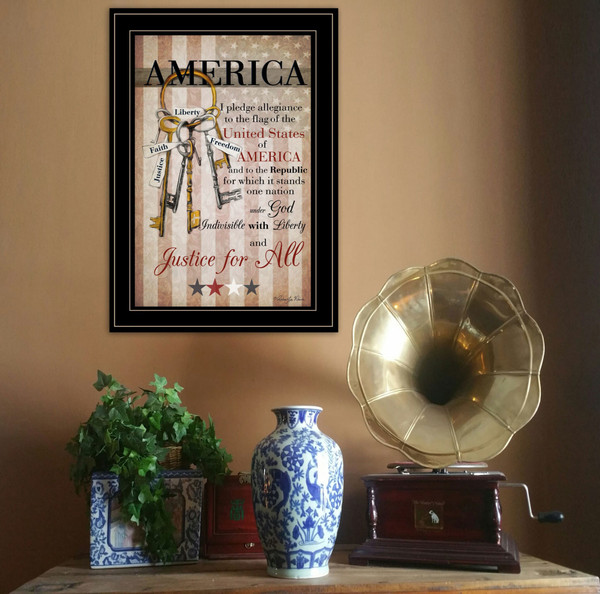 The Keys to Freedom 1 Black Framed Print Wall Art N270-405563