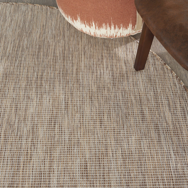 6' Beige Round Power Loom Area Rug N270-522450