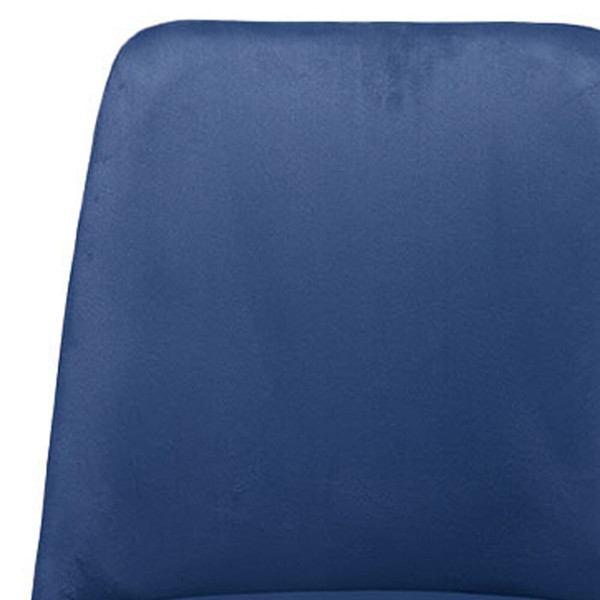 Blue And Gold Velvet and Metal Dining Side Chair N270-521275
