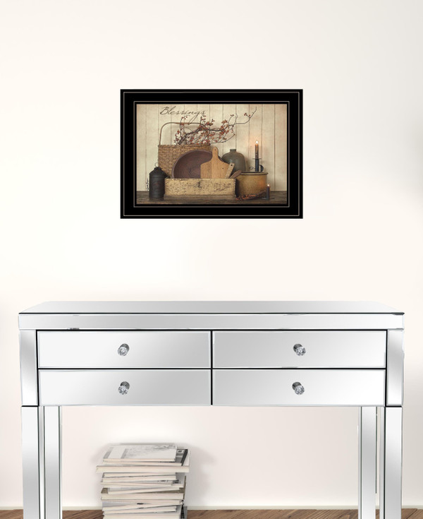 Set Of Two Candlelight and Flowers 2 Black Framed Print Wall Art N270-407122