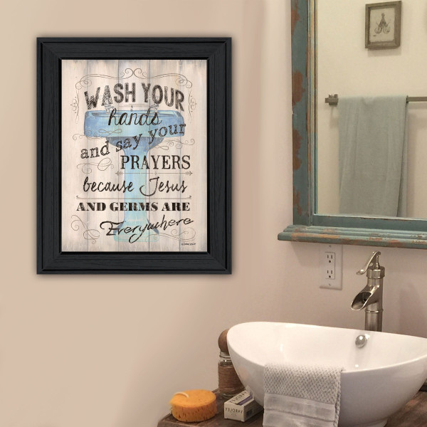 Bathroom Humor 2 Black Framed Print Bathroom Wall Art N270-404853